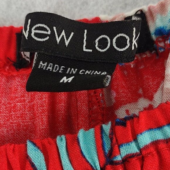 New Look Red, Orange, Blue, White, Floral Mini Dress Size Medium - Picture 8 of 10